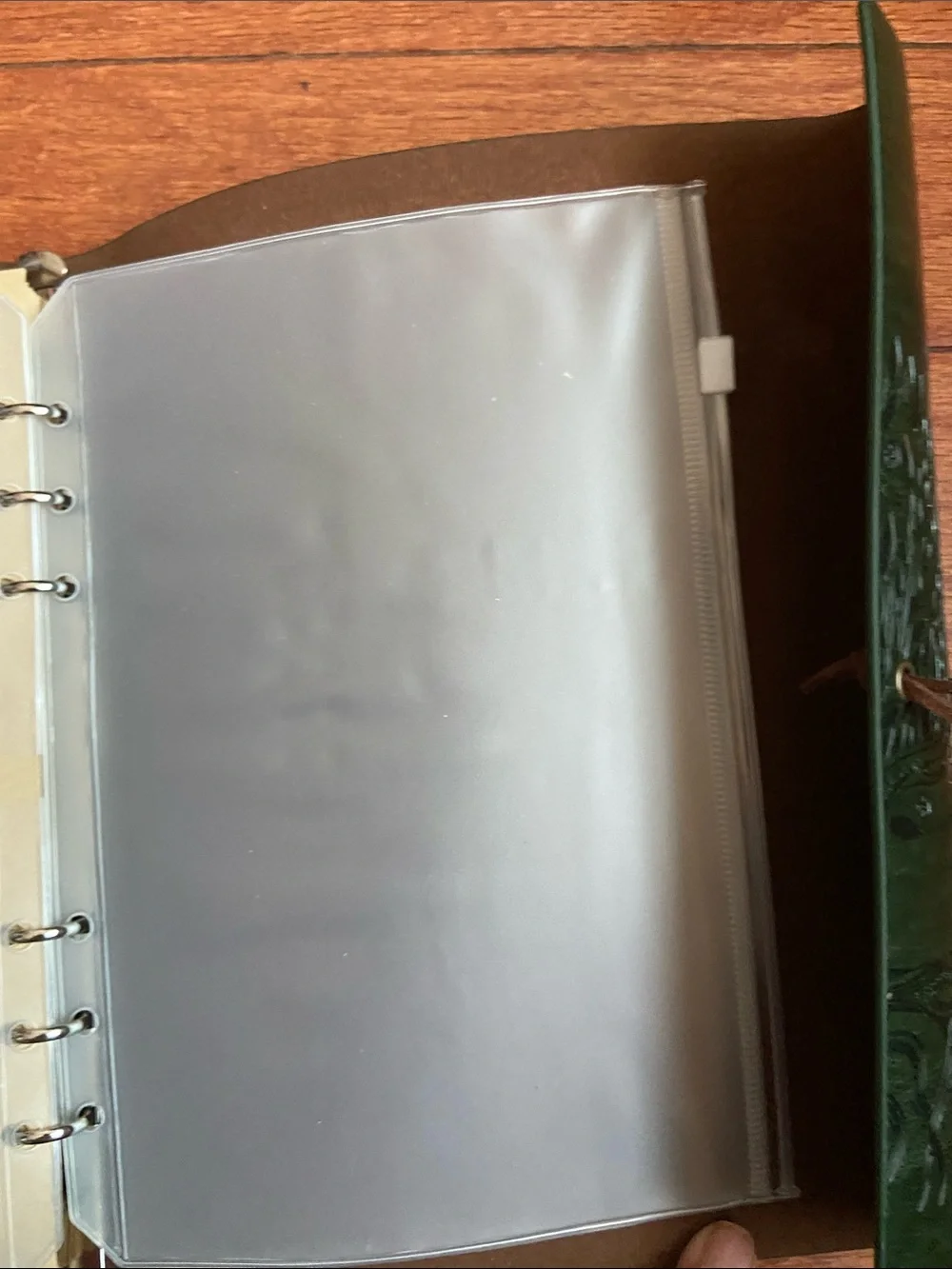 Embossed Tree Leather Journal - Forest Green